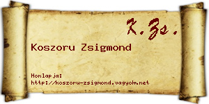 Koszoru Zsigmond névjegykártya